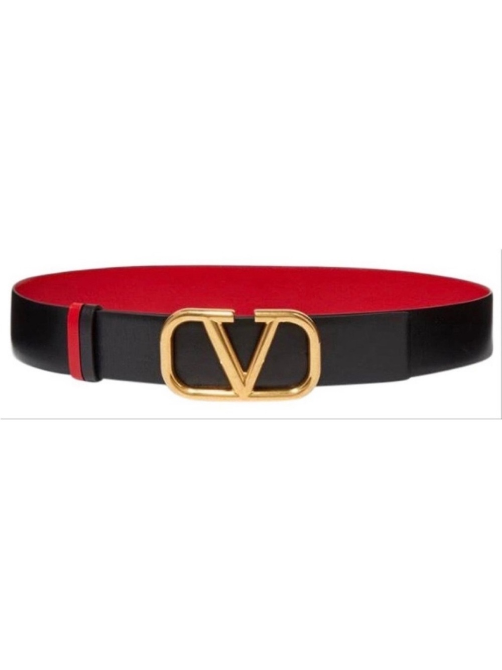 Valentino Garavani VLOGO reversible leather belt size 65